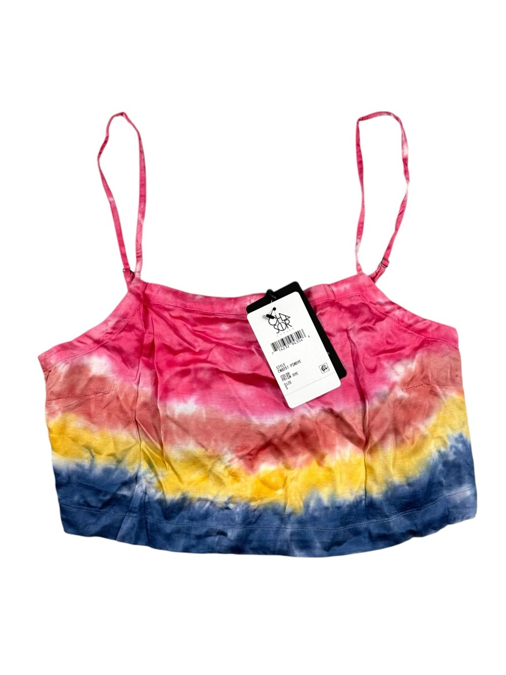 Chaser Tie Dye Crop Camisole tank top, NWT, S